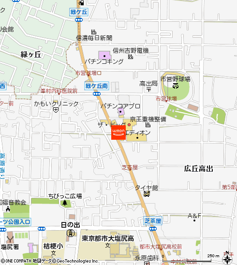 ザ・ビッグ塩尻広丘店付近の地図
